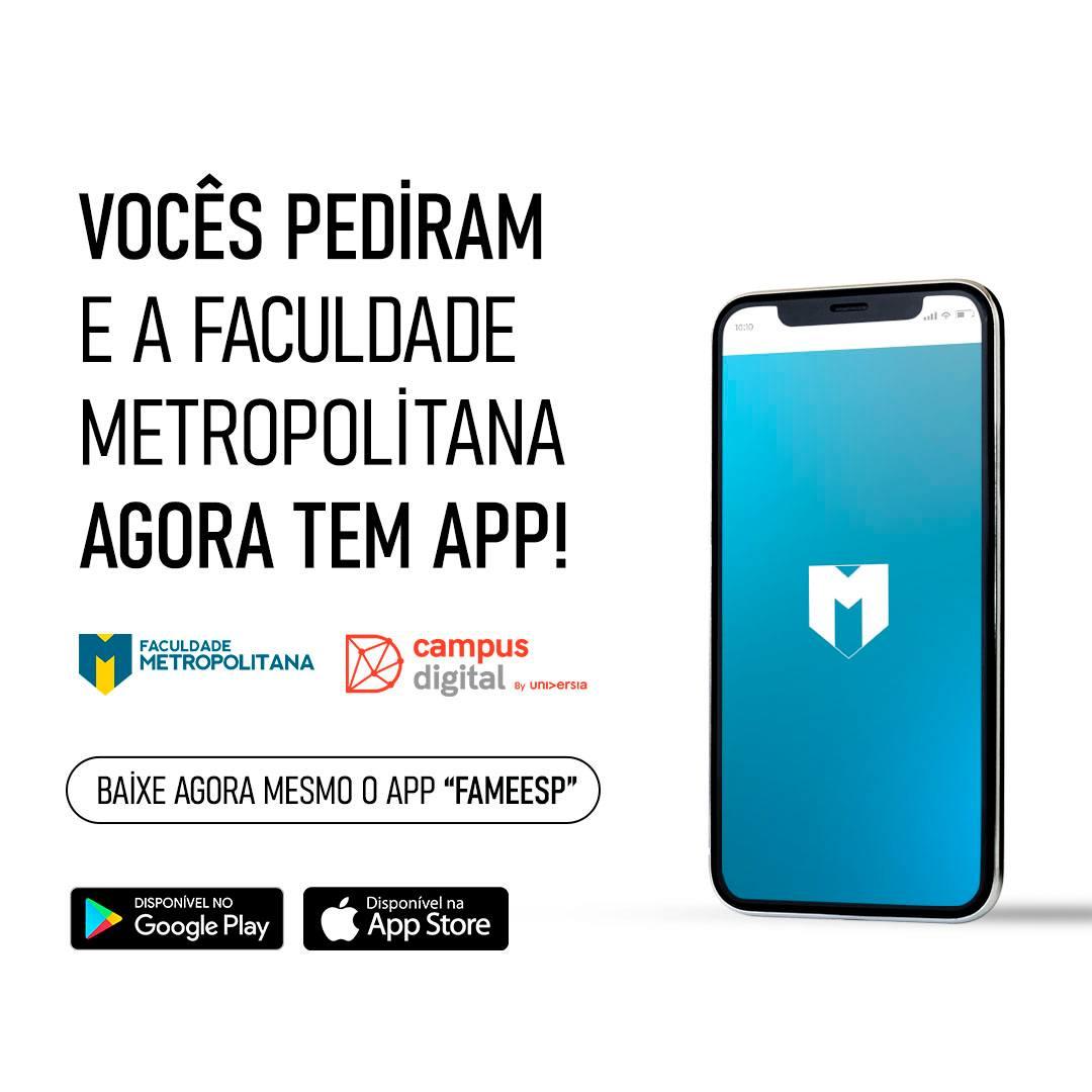 Faculdade Metropolitana lança aplicativo digital