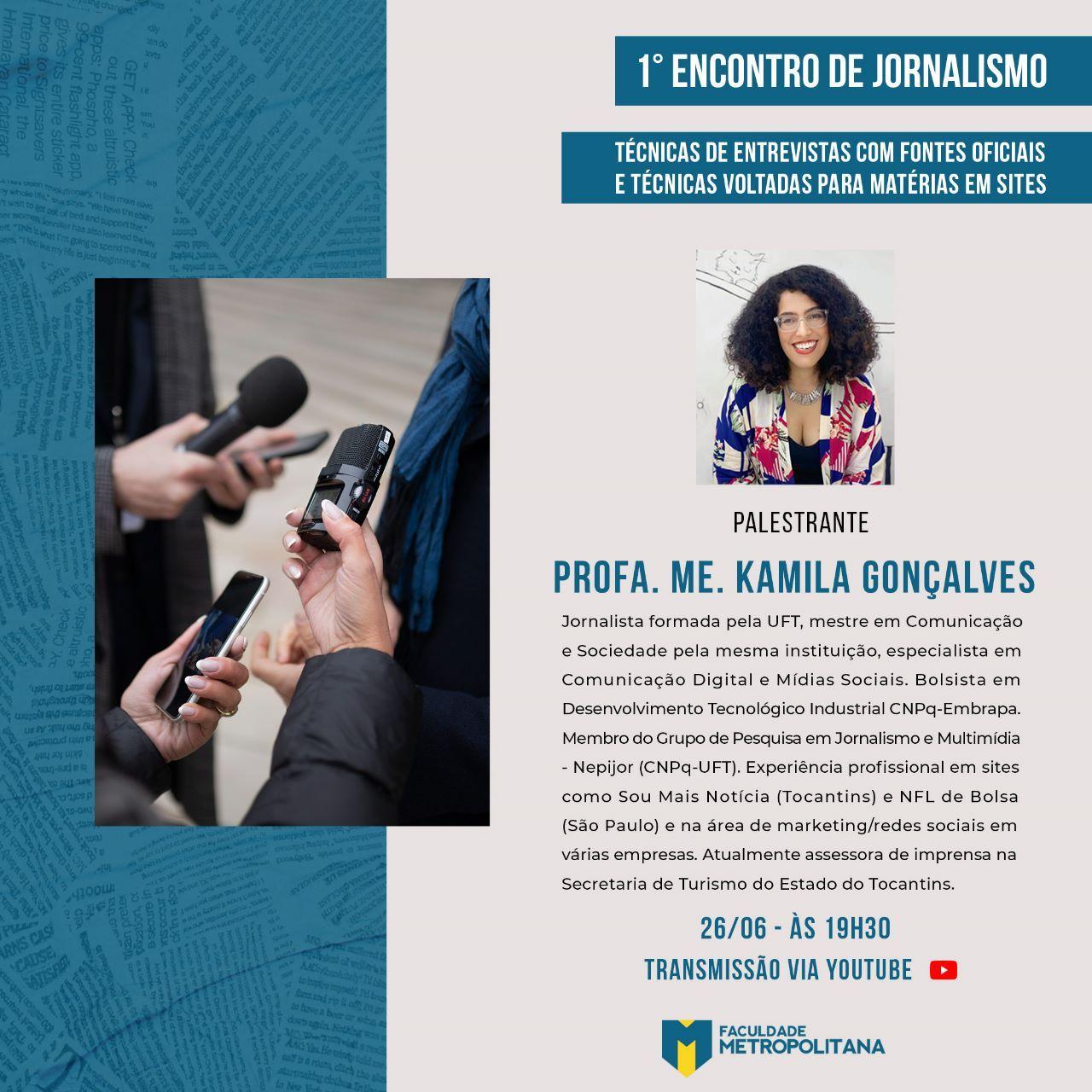 Faculdade Metropolitana promove 1º Encontro de Jornalismo