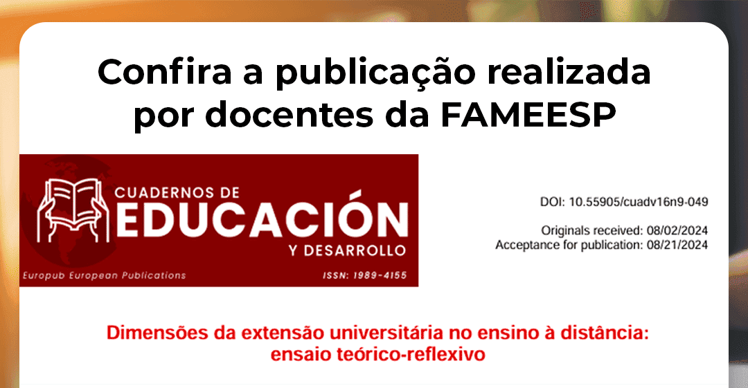 Publicação Realizada por Docentes da FAMEESP